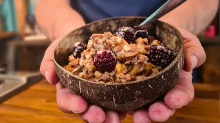 Mein Lieblings Porridge Rezept, was ich fast täglich esse. Gesund, vegan und Oberlecker.