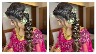 QUICK & EASY HAIRSTYLE TUTORIAL || BRIDEMAID HAIRSTYLE || MESSY BRAID HAIRDO