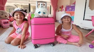 Elif Öykü ve Masal Pembe Tatil Valizini Hazırlıyor! Pink Holiday Bag