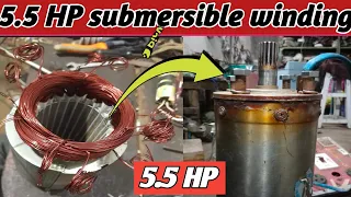 5 HP submersible motor 3 phase winding| superted electric workshop #youtube
