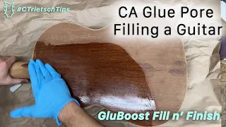 How to Superglue Pore Fill a Guitar or Ukulele with GluBoost Fill n' Finish