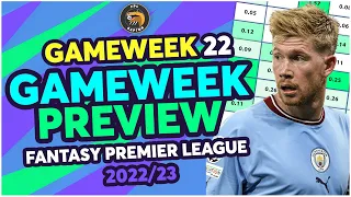 FPL DOUBLE GAMEWEEK 22 PREVIEW | SELL KDB FOR BRUNO? | Fantasy Premier League Tips 2022/23