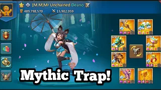 480m Mythic Rally Trap Capping Mixed Rallies! - Lords Mobile
