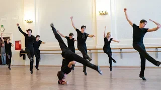Rehearsal of the choreographic painting "Partisans". Igor Moiseyev Ballet