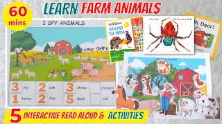 FARM ANIMALS Sounds for Toddlers and Kids | The Very Busy Spider | Eric Carle Read Aloud Books