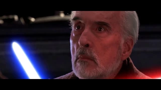 Obi Wan and Anakin vs Count Dooku but ever time lightsabers clash Darth Vader screams NOOOO