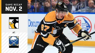 GAME RECAP: Penguins at Sabres (11.02.22) |  Zucker Gives Jagr Salute
