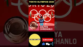 Olympics Games Tokyo 2020: Bronze medal for Zulfiya Chinshanlo in the women’s -55kg #shorts