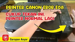 Memperbaiki error e08 pada printer canon mp287, reset mp287, pembuangan penuh