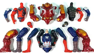 Assemble Spiderman VS Captain America VS Hulk Buster Avengers Superhero Toys