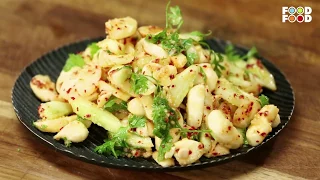 Singhada Salad Recipe | Shivratri Vrat Food | सिंघाड़े का सलाद। Make Water Chestnut Salad |FoodFood