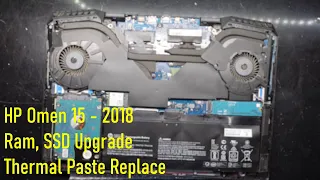 HP Omen 15 2018, Thermal paste replacement, NVMe Upgrade and Ram upgrade