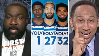 FIRST TAKE | Not Ant, KAT & Rudy is biggets reason Wolves are down 0-3 - Stephen A. admits with Perk