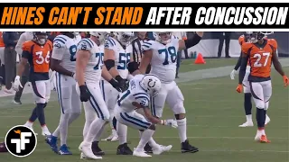 Nyheim Hines Leaves with a Concussion | Struggles to stand on Thursday Night Football