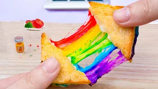 Delicious Miniature Rainbow sanwhich | Best of Miniature Food By  Yummy Bakery Cooking