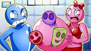 PINK & BLUE But Has New BABY?! // New Rainbow Friends 3 Animation // Rainbow Happy TDC