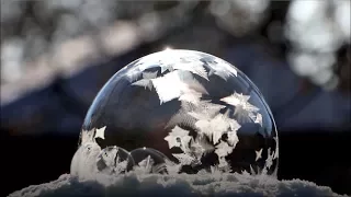 Magical footage of bubble freezing at -35C