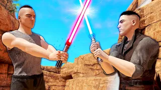 REAL Virtual Reality Lightsaber Duel - Blade and Sorcery VR Mods (U11)