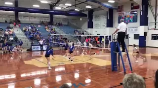Incredible volleyball save