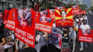 Proteste in Myanmar: Abermals Demonstrationen trotz Militärpräsenz