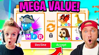We Trade the ALL NEW MEGA PIRATE GHOST Monkey in Adopt Me! Roblox!