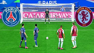 Ronaldo,Messi VS Mbappe,Haaland,Neymar | PSG VS Aston Villa Penalty Shootout | FIFA 24 PS5 4k