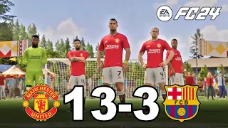 FC 24 VOLTA - RONALDO , MESSI ,  HAALAND , MBAPPE , ALL STARS | MANCHESTER UNITED VS  FC BARCELONA