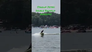 Standup Jetski Double Backflip: Awesome Standup Trick #jetski #jetskifun #flips #flipsandtricks