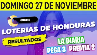 Sorteo 9PM Loto Honduras La Diaria Pega 3 Premia 2 Domingo 27 de Noviembre del 2022 | Ganador 😱🤑💰💵