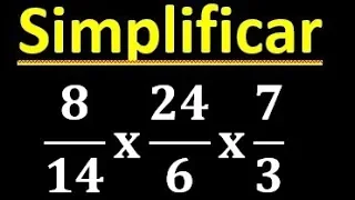 Multiplicacion de 3 fracciones , simplificacion . producto de tres fracciones , ejemplo 3