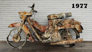 Abandoned Restoration Old Motorcycle Jawa 50 Since 1977 PART -1