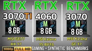 RTX 4060 laptop VS RTX 3070 laptop VS RTX 3070 Ti which is the Best midrange laptop GRAPHICS CARD