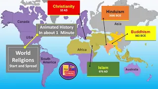 How world religions spread historically ? | World Religions History | Religions world map