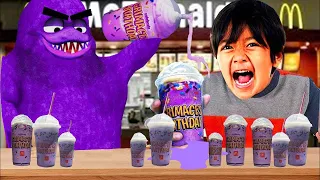 Vlad and Niki Try the Grimace Shake Challenge in Real Life
