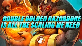 Double Golden Razorgore is All The Scaling You Need  | Dogdog Hearthstone Battlegrounds