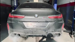 BMW M8 Competition STAGE 2 😎🔥 | Downpipe, opf off, pop&bang vs stock exhaust | BMG Tuning