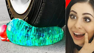 Crushing Crunchy & Soft Things by Car !   Slime, Foam, Squishy, Toothpaste and More !