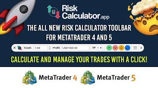 Metatrader 4 and 5 Risk Calculator Toolbar - UPDATE