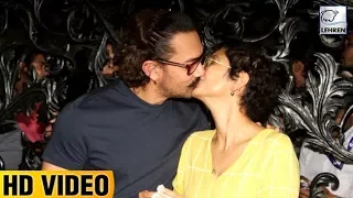Aamir Khan KISSES Wife Kiran Rao In Front Of Media | LehrenTV