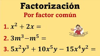 Factorización por Factor Común. Método 1 | Video 1 de 3.