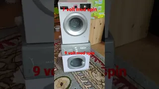 Toy washing machines modified spin race