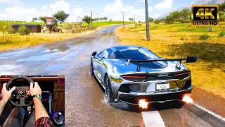 McLaren GT Twin Turbo - Forza Horizon 5 (Steering Wheel + Shifter) Gameplay