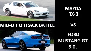 Mazda RX-8 vs 420HP Mustang GT 5.0L Track Battle