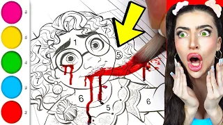 CRAZIEST Coloring Books TURN EVIL!? (ENCANTO vs DISNEY PRINCESS vs FNAF!)