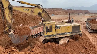 Caterpillar 245 Excavator - Loading Trucks With My Friend Pantelis
