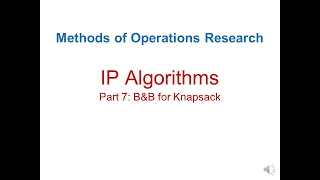 MEIE3271 Methods of Operations Research 05 IP Algorithms Part 007