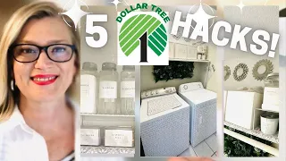 $1 DOLLAR STORE Laundry Room Organization/ Small Space Laundry Hacks