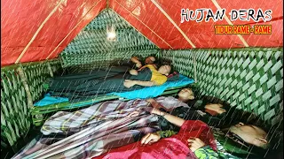 diguyur hujan deras tengah hutan tepi sungai @aliborang tidur nyenyak samapi pagi