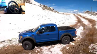 Forza Horizon 5 . Ford F-150 Raptor 2017 . Car Show Speed Jump Crash Test Drive . 4K 60fps.