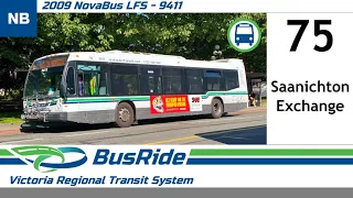 BusRide: BC Transit (Victoria) - 75 Saanichton Exchange | NovaBus LFS (9411)